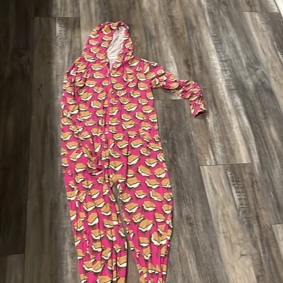 MeUndies S’mores Fuscia Unisex Onesie Size S/M - Picture 2 of 5
